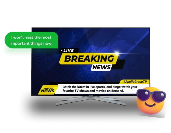 Breaking news on TV